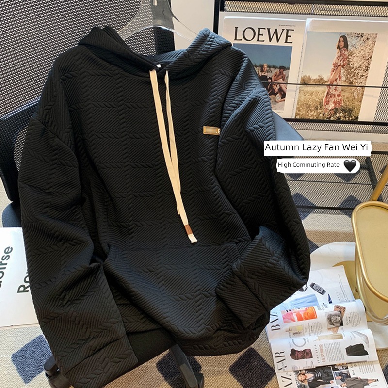 Mall withdrawal Label cutting Hooded Sweater Lazy wind Condom