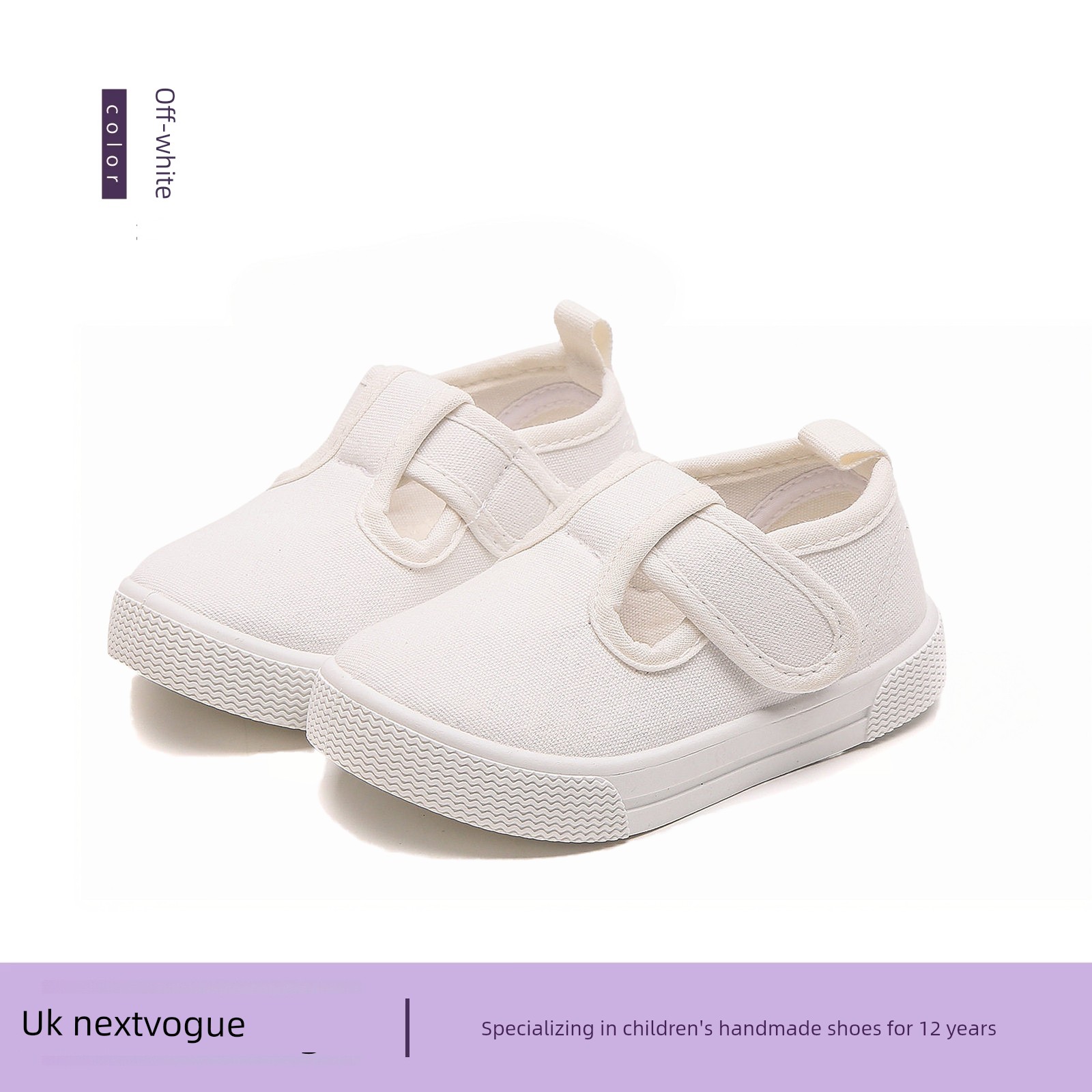 Kindergarten Indoor White Shoes for Boys, Lightweight, Breathable, Soft-Soled Indoor Shoes, White Canvas Shoes for Entering School, Cloth Shoes for School — 5