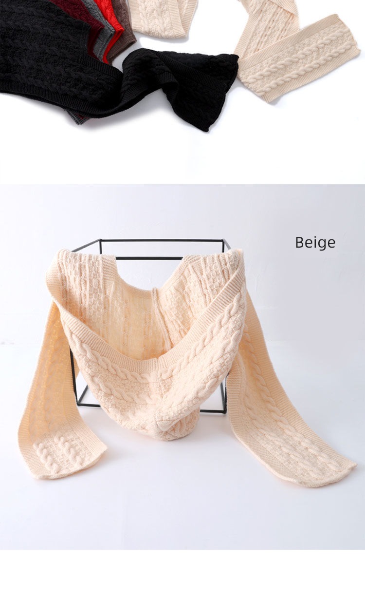 Autumn and winter Hooded one Cervical spine protection Wool female Shawl