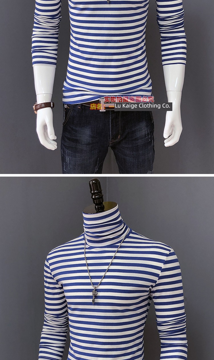 tide High collar man Inner lap Tight fitting Long sleeve Undershirt