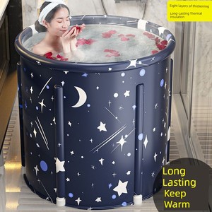 Foldable Bath Bucket for Adults, Adult Bath Bucket, Home Use Thickened Full-Body Steam Bath Tub