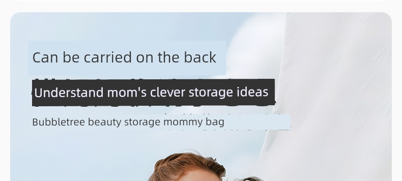 Bubbletree Mommy Bag Large Capacity Mother and Baby Lightweight Bag for Going Out New Style Multi-Functional Backpack — 4