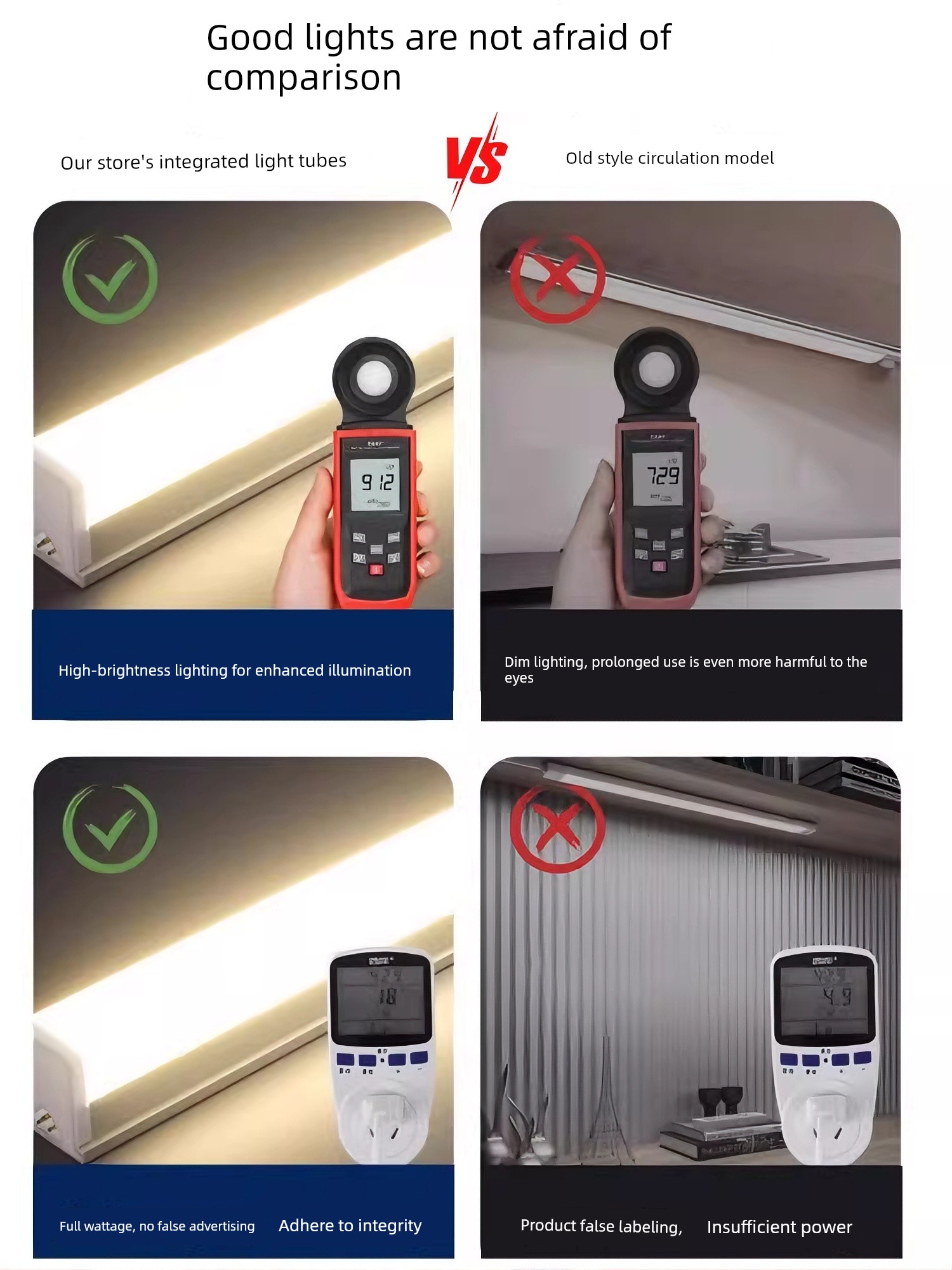 T5 Integrated Led Light, Ultra-Bright Fluorescent Lamp, T8 Light Tube, Multi-Color Optional, Energy-Saving Lamp, Household Installation-Free Long Strip Light
