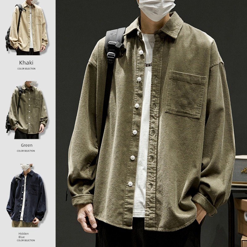monochrome trend Versatile work clothes loose coat leisure time shirt