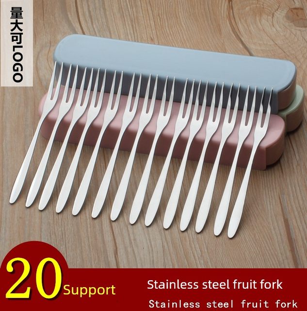 304 stainless steel fruit fork set creative cute fruit sign small meal fork dessert fork candy fork moon cake fork