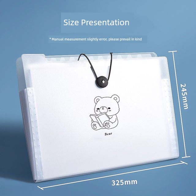 A4 file bag multi-layer folder primary school student test paper sorting transparent insert artifact junior high school high school students large capacity book clip classification test paper clip document book storage bag organ bag