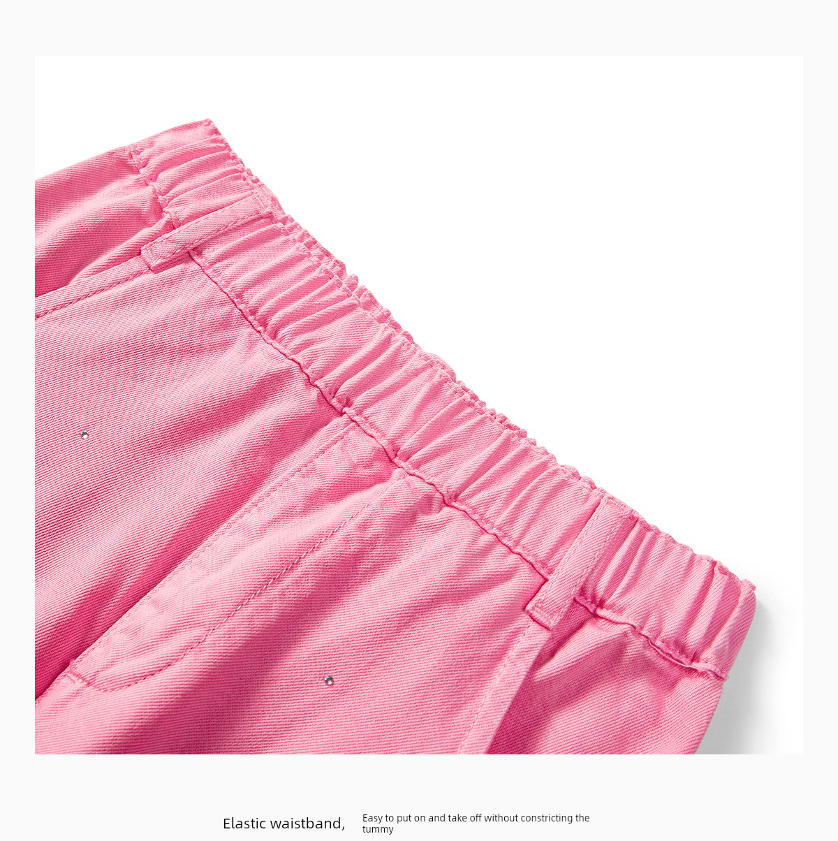 Minipeace Peacebird Children's Clothing Girls' Mid-Length Shorts Summer Thin Dopamine Style Soft Denim Pants Children's Pants — 31