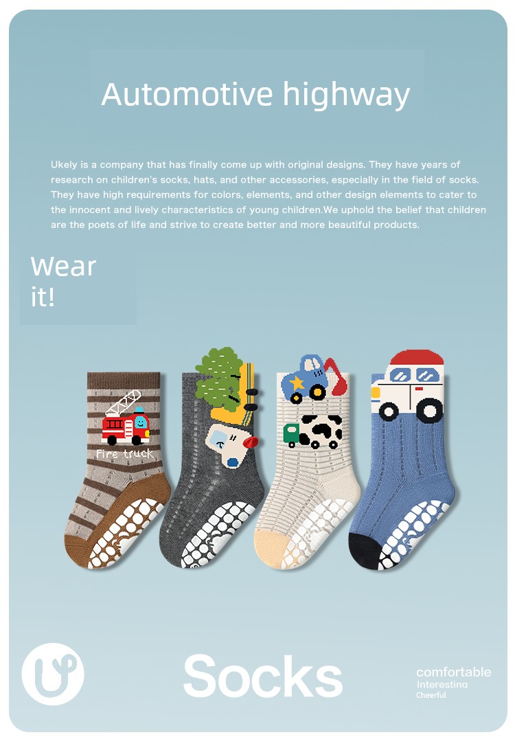 Youkeli Baby Floor Socks, Infant Mesh Mid-Tube Socks, Spring and Summer Thin Style Boys' Socks, Indoor Non-Slip Toddler Socks — 1