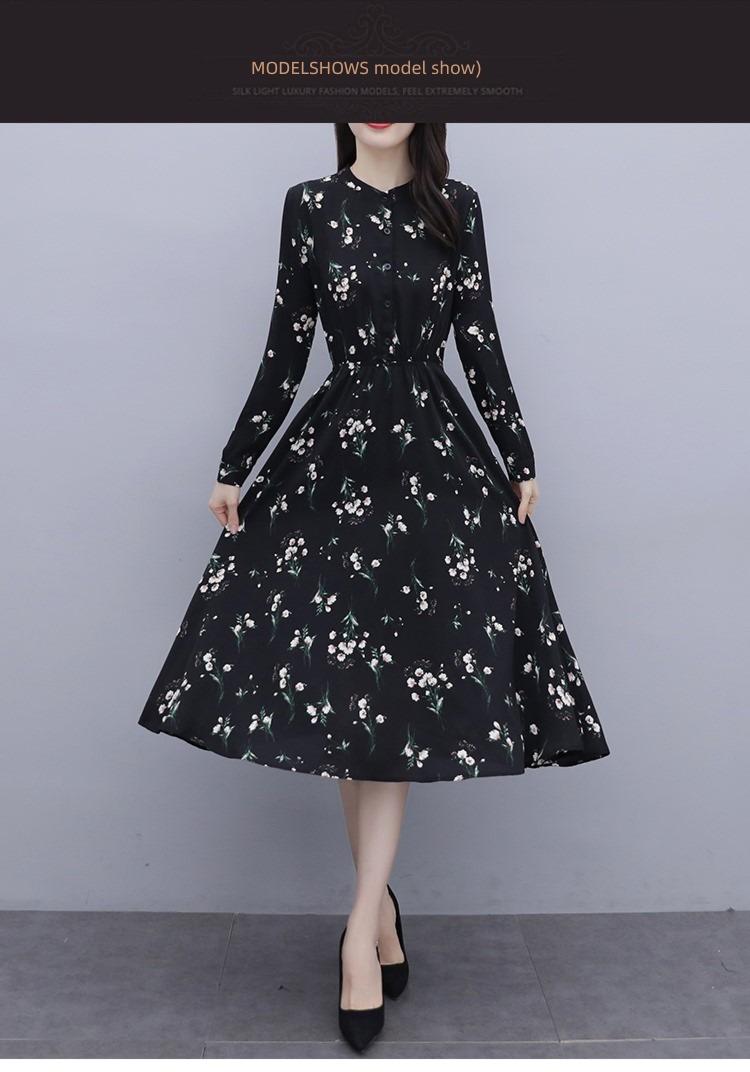 Broken flower spring and autumn winter mom temperament Lay a foundation longuette