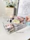Desktop storage box Acrylic cosmetics transparent basket Dormitory mask drawer Organizing box Snack grocery storage rack
