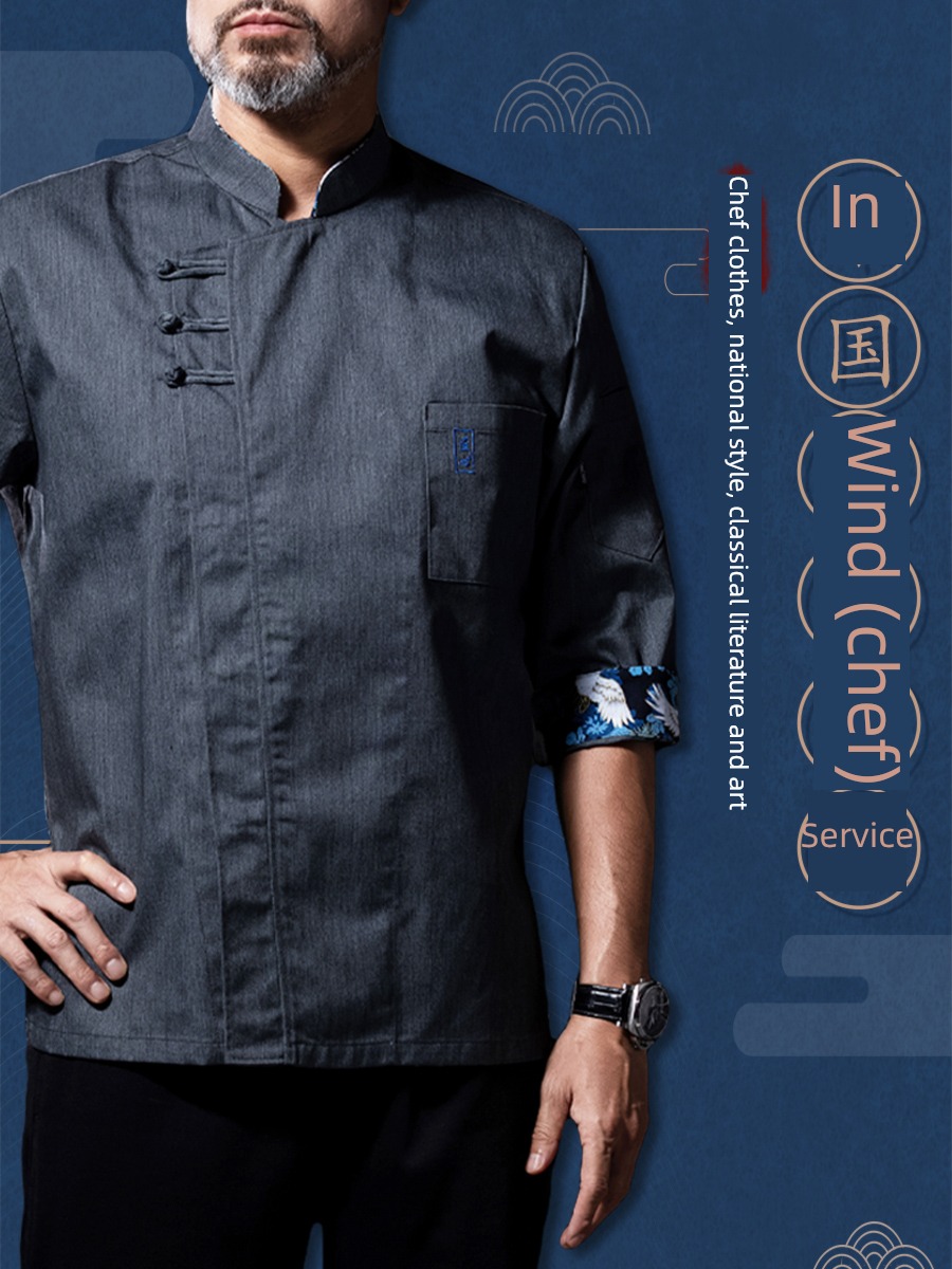 Middle sleeve Autumn and winter waterproof Big size cook coverall