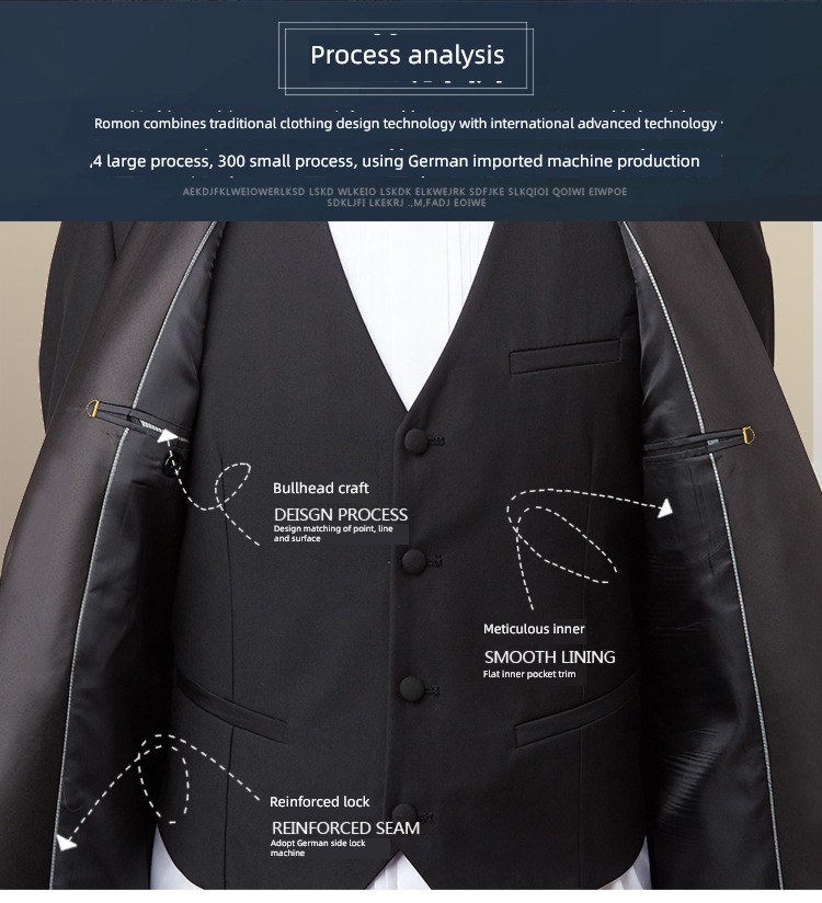 Romon show groom groomsman Pagoda Shiduo Self-cultivation formal wear