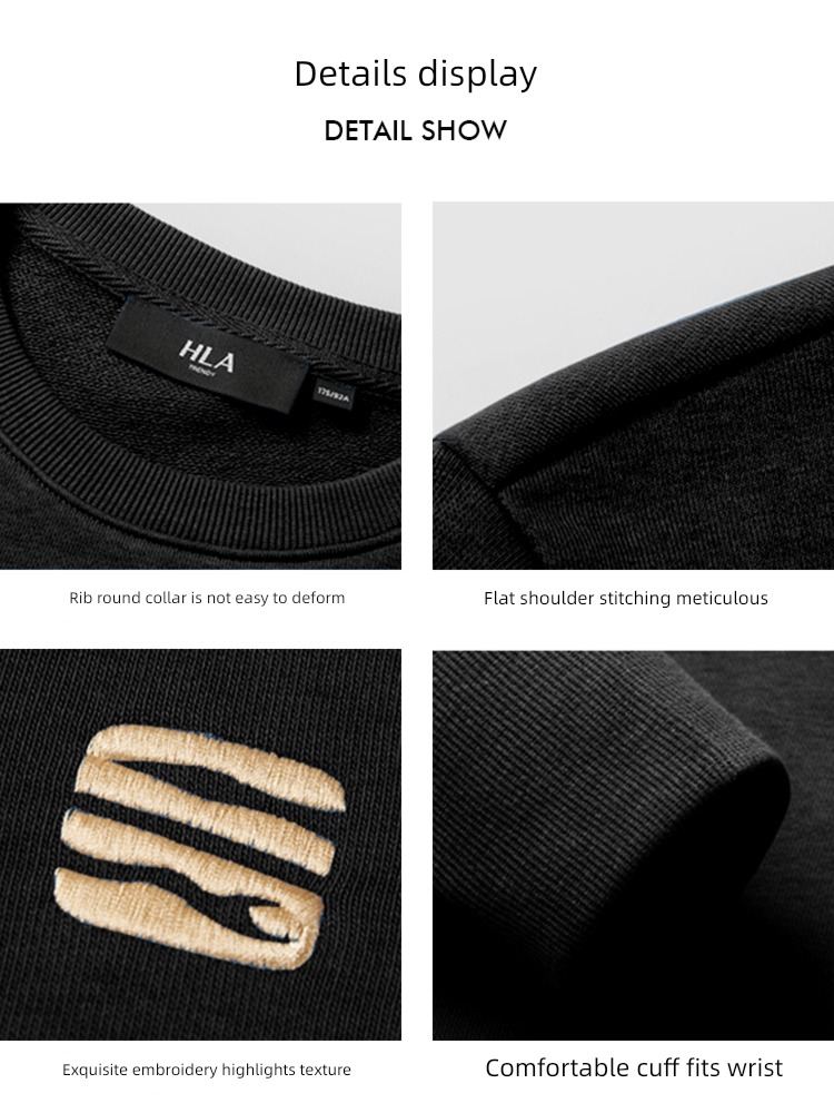 HLA easy Stylish and versatile Long sleeve Undershirt Sweater