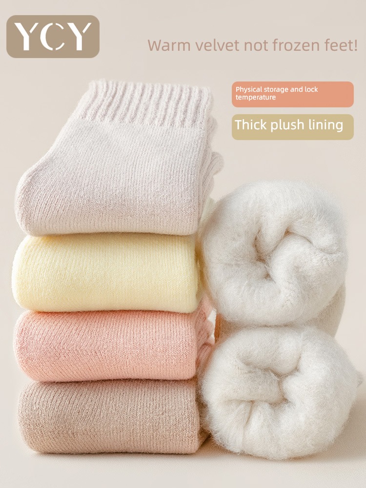 Hosiery children pure cotton keep warm Super thick postpartum Socks
