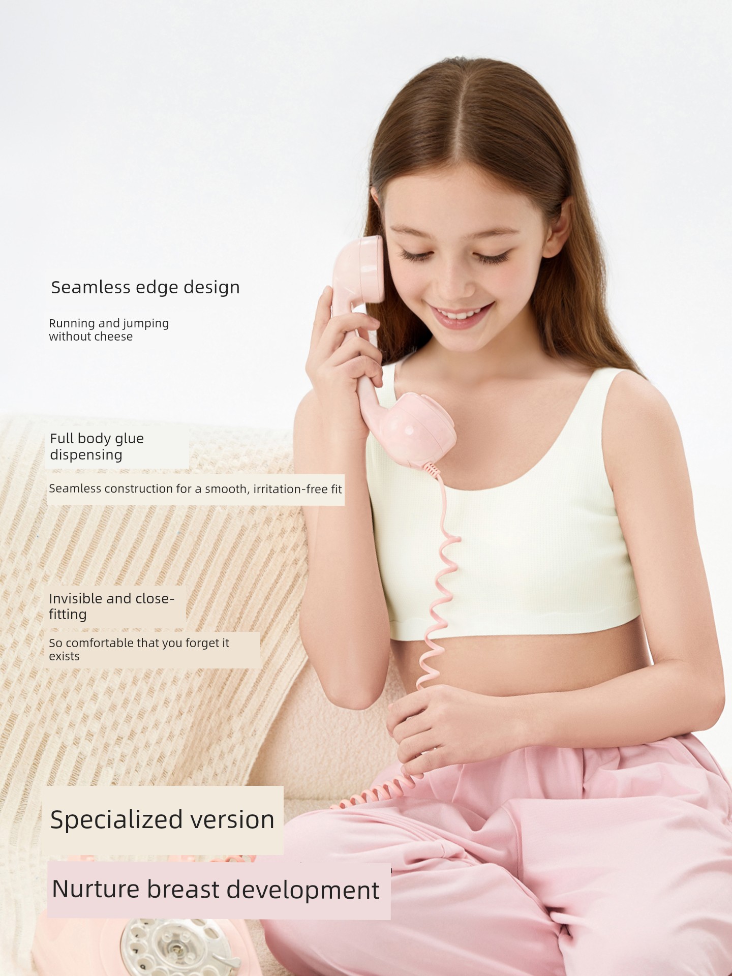 Balabala Girl Vest Seamless Safety Intimates — 2
