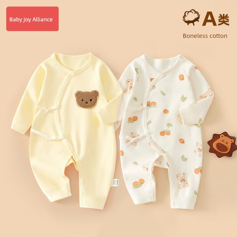 Newborn Baby Early Autumn Clothing 0 to 3 Months Old Baby Size 52, 59, 66, Class a Pure Cotton One-Piece Clothing — 2