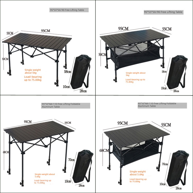 fold Set up a stall table portable sandy beach camping outdoors