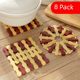 Vegetable mat heat insulation pad table pad coaster bowl anti-scalding pot pad plate bamboo pad home place mat heat-proof heat-resistant bowl pad