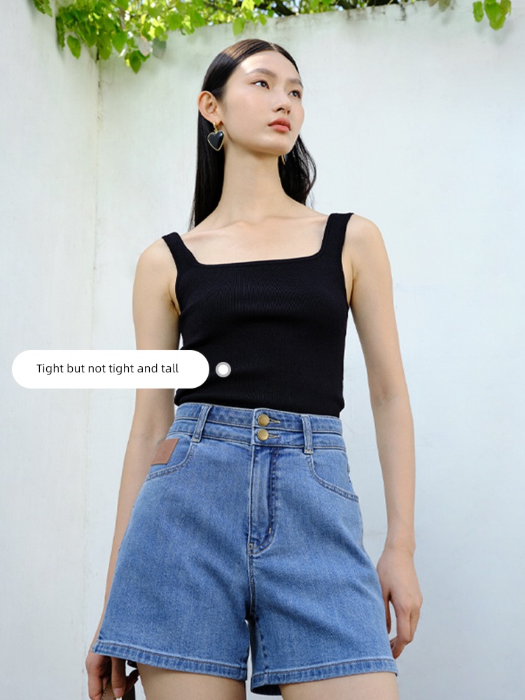 Desennis fashion Rice white square neck camisole vest