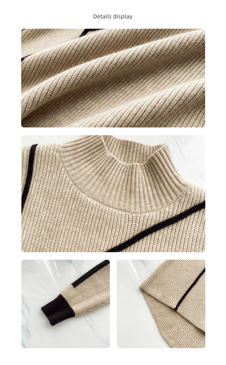 Half high collar ma'am winter easy Wear out Lay a foundation sweater