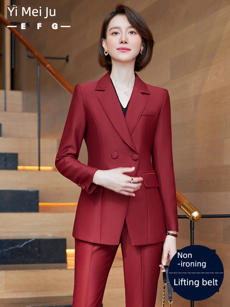 loose coat female Autumn and winter interview temperament suit loose coat
