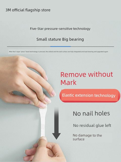3M Goman hook markless glue replacement hook replacement strip storage rack broom clip mop clip adhesive hook CBG