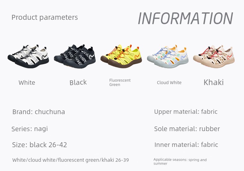 Chuchuna 2026 Summer Children's Sandals for Girls, Water Shoes for Boys, Parent-Child Shoes, Non-Slip Water Sandals — 23