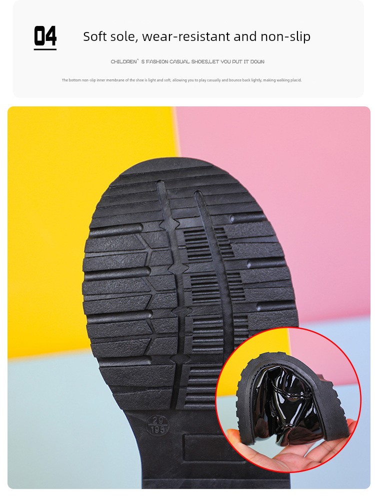 Boys' Black Leather Shoes, British Style, Casual and Stylish, Comfortable for Men, Great for Summer, Very Attractive, Student Shoes, 2026 New Model — 10