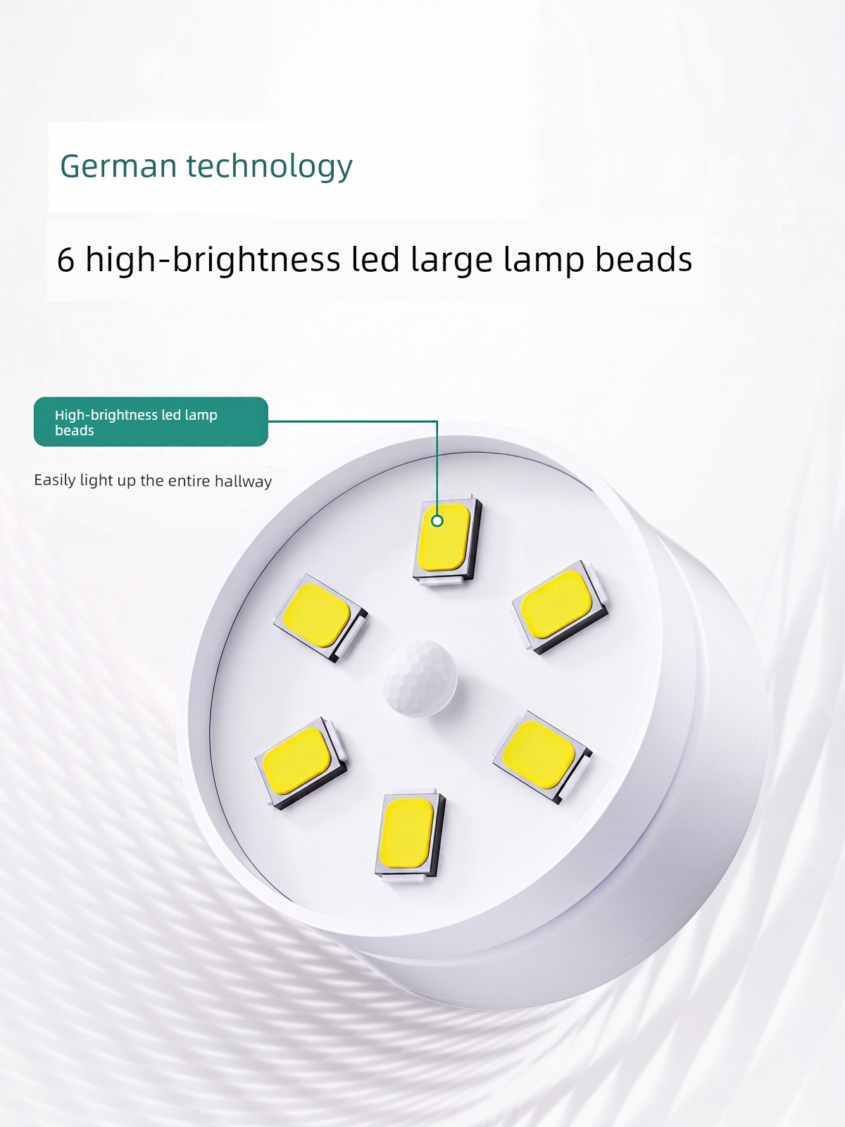 Voice-Activated Light, Corridor Sensor Light, No Wiring Required, Automatically Recharges at Night, Does Not Need to Be Plugged In, Lights up When Someone Is Present, Turns Off When Someone Leaves