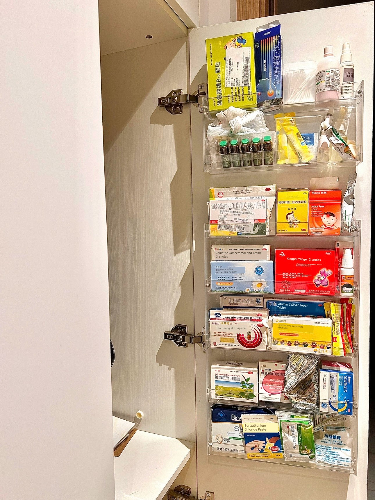 藥物收納盒壁掛藥箱多層神器壁掛櫃門透明大容量置物架家用藥品收納盒 (8.3折)