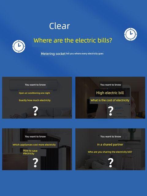 Air conditioner power metering socket power consumption monitoring digital power consumption tester electricity bill metering device