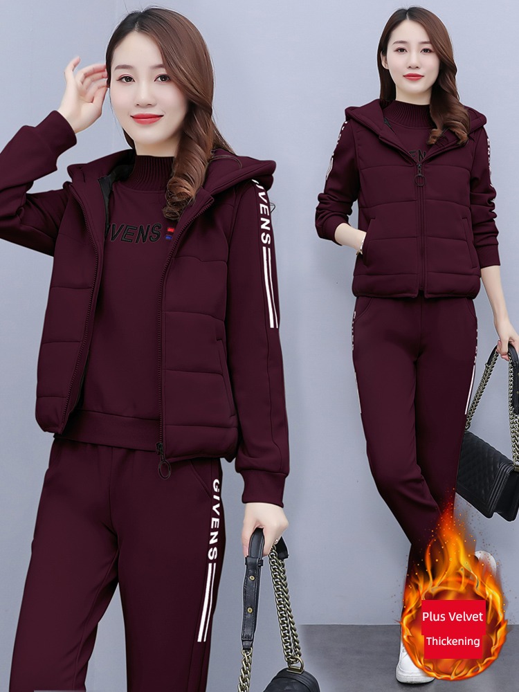 Foreign style Plush thickening ma'am Autumn and winter Athletic Wear