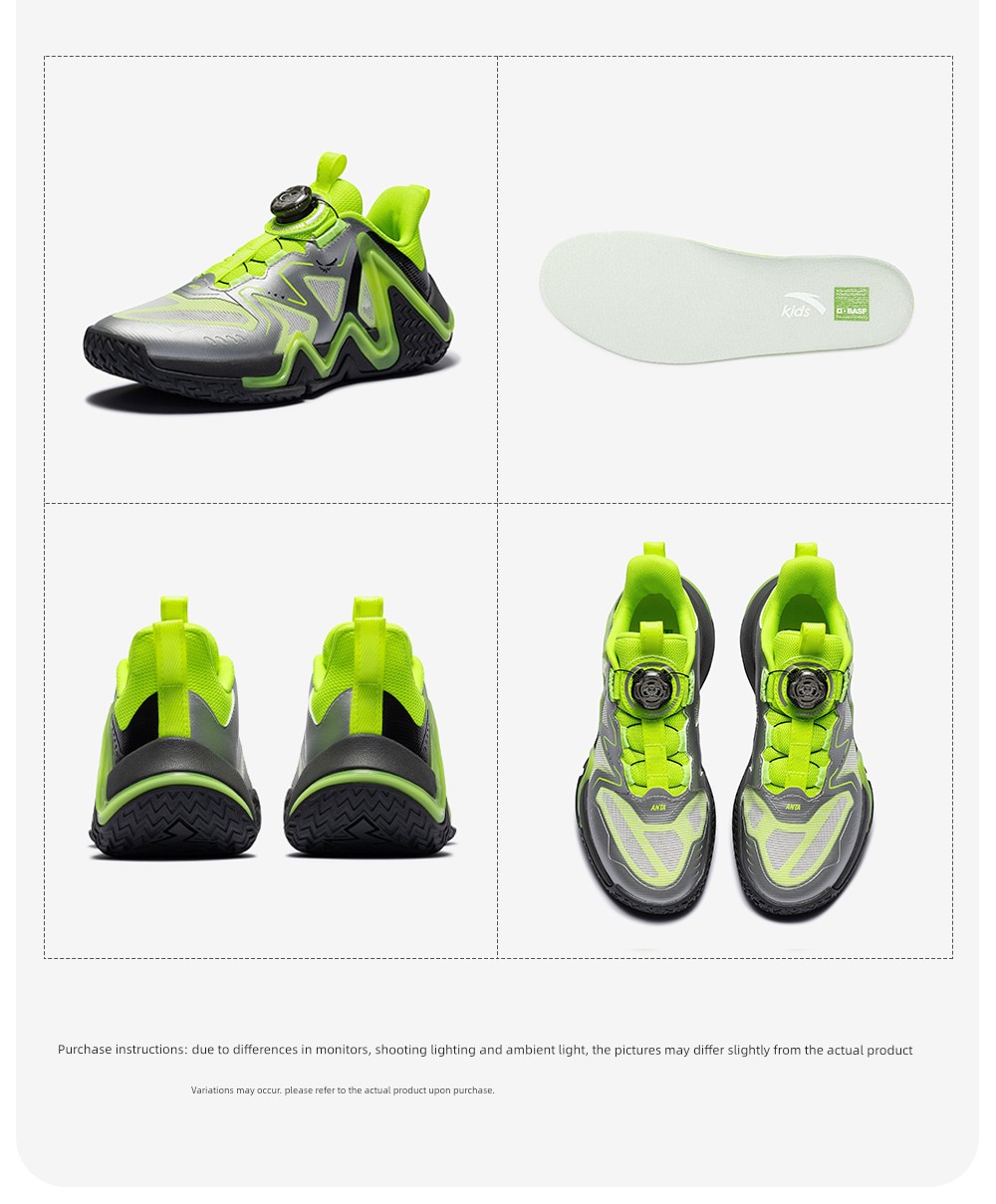 Anta Kids Reverse Scale | Basketball Shoes for Boys, New Professional Youth Model, Official Flagship Store Genuine Sports Shoes — 33