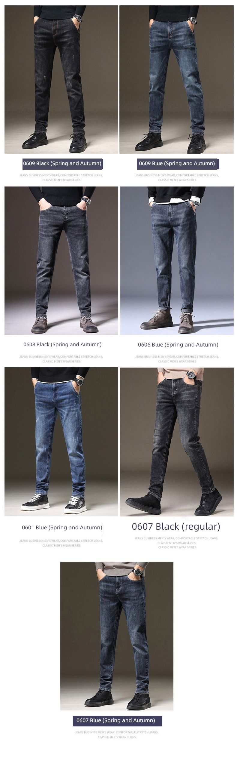 Romon Straight cylinder Self-cultivation autumn Korean version trend Jeans