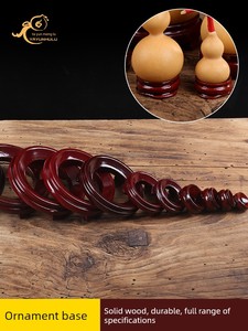 Big Gourd Base Bracket Decoration Rosewoody Crafts Tray Rack Hand Toy Crafts Small Calabash Solid Wood Base
