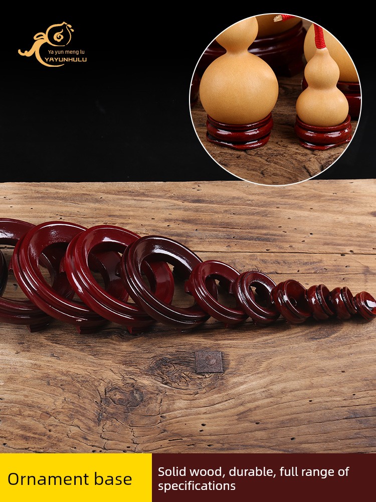 Big Gourd Base Bracket Decoration Rosewoody Crafts Tray Rack Hand Toy Crafts Small Calabash Solid Wood Base