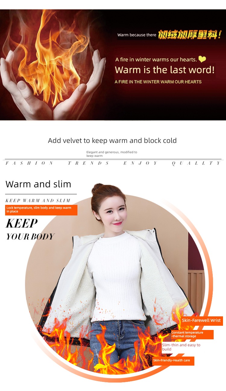 loose coat female Retro Hong Kong flavor cotton work clothes Jacket lamb
