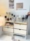 Cosmetic storage box desktop high-end acrylic 2025 new dressing table drawer partition dustproof storage rack