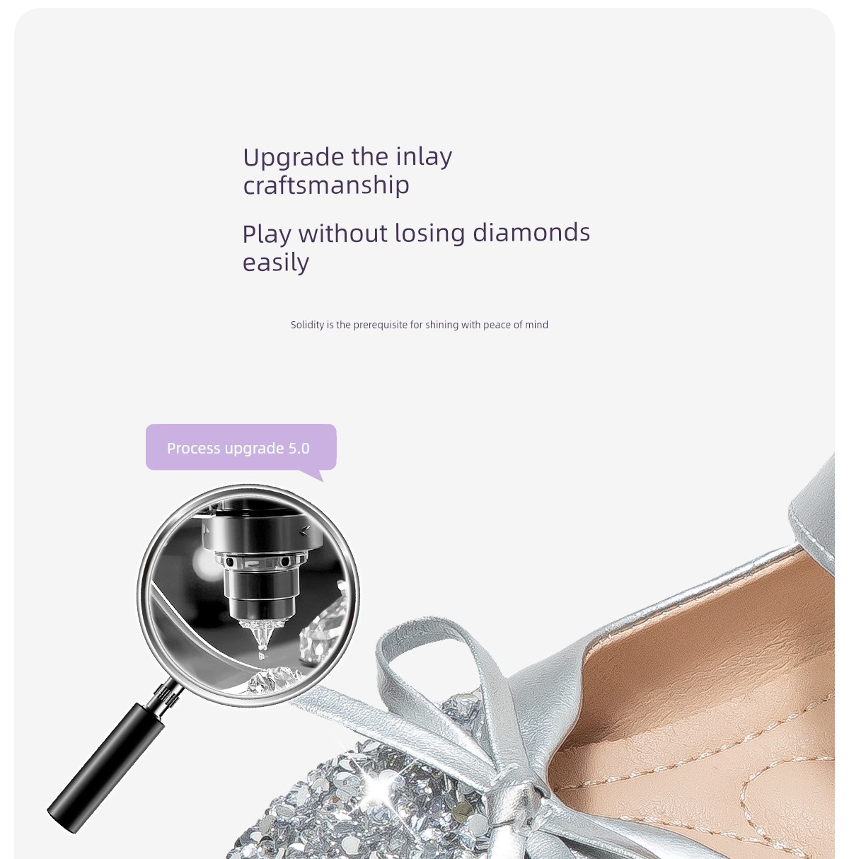 Princess Shoes for Girls, 2026 New Autumn Children's Shoes, Small Leather Shoes, Baby Crystal Shoes, Silver Soft-Soled Shoes — 12