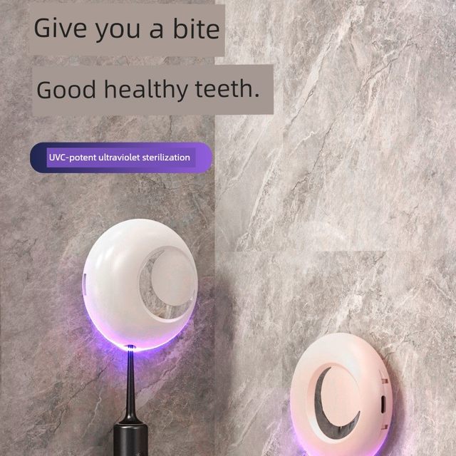 Toothbrush disinfector intelligent sterilization uv ultraviolet wireless charging portable toothbrush storage box storage rack without hole punching