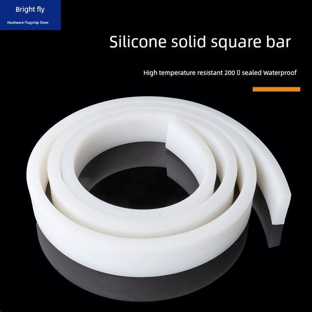 Silicone square strip sealing machine anti-collision waterproof solid silicone strip high temperature resistant rubber sealing strip anti-slip square strip