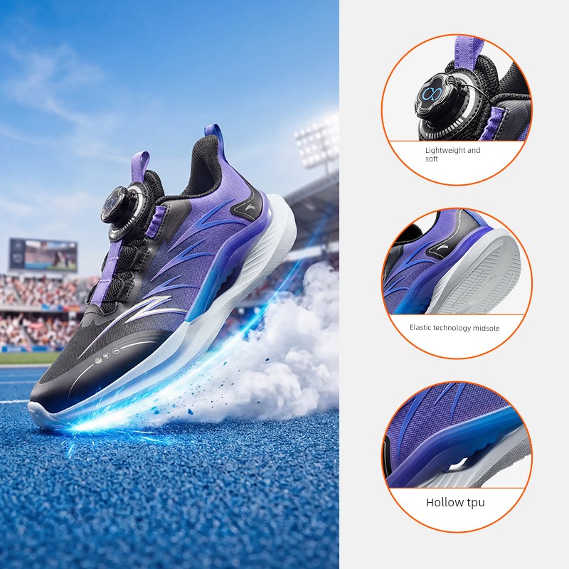 Anta Kidsren's Boys' Running Shoes 2026 New Spring and Summer Mesh Breathable Kidsren's Knob Shoes Kidsren's Sports Shoes — 5