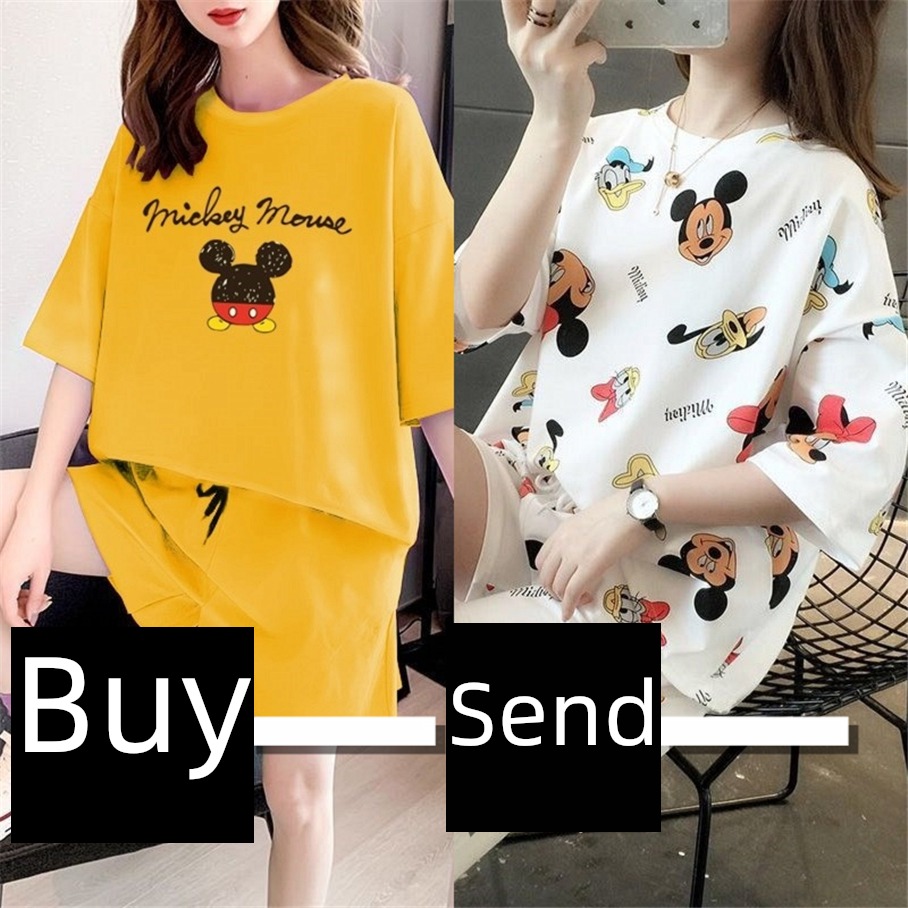 pure cotton Short sleeve Spring and summer Can go out Thin money ma'am pajamas