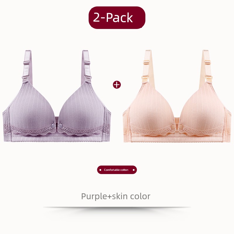 Maternity Bra Nursing Bra Push-Up Anti-Sagging Pregnancy Breastfeeding Pure Cotton Lift-Up Comfortable Bra Thin Style — 5