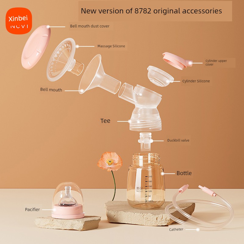 New Version XENBEA 8782 Accessories Bilateral Electric Breast Pump New Arrival Cylinder Silicone Duckbill Valve Massage Mat 8102