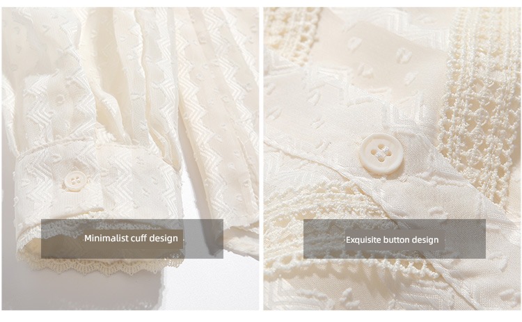 Little fragrance fashion Foreign style jacket Lace Chiffon shirt