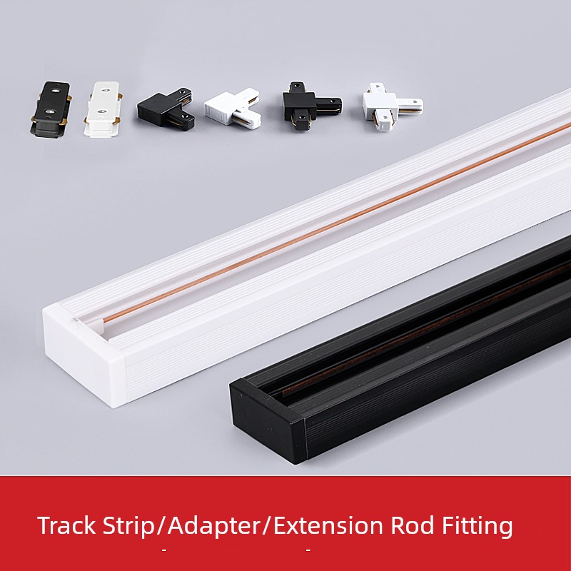 Spotlight Track Bar Thickened Aluminum Guide Rail Accessories Clothing Store Track Groove Slide Rail Turning Joint Lengthening Bar