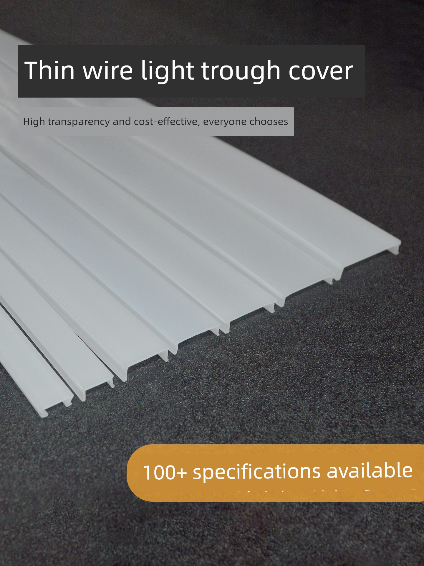 Light Trough Cover, Light Strip Shade, Linear Light Led Strip Light Cover Shell, Light Strip Cover Hard Plastic Pc Light Cover