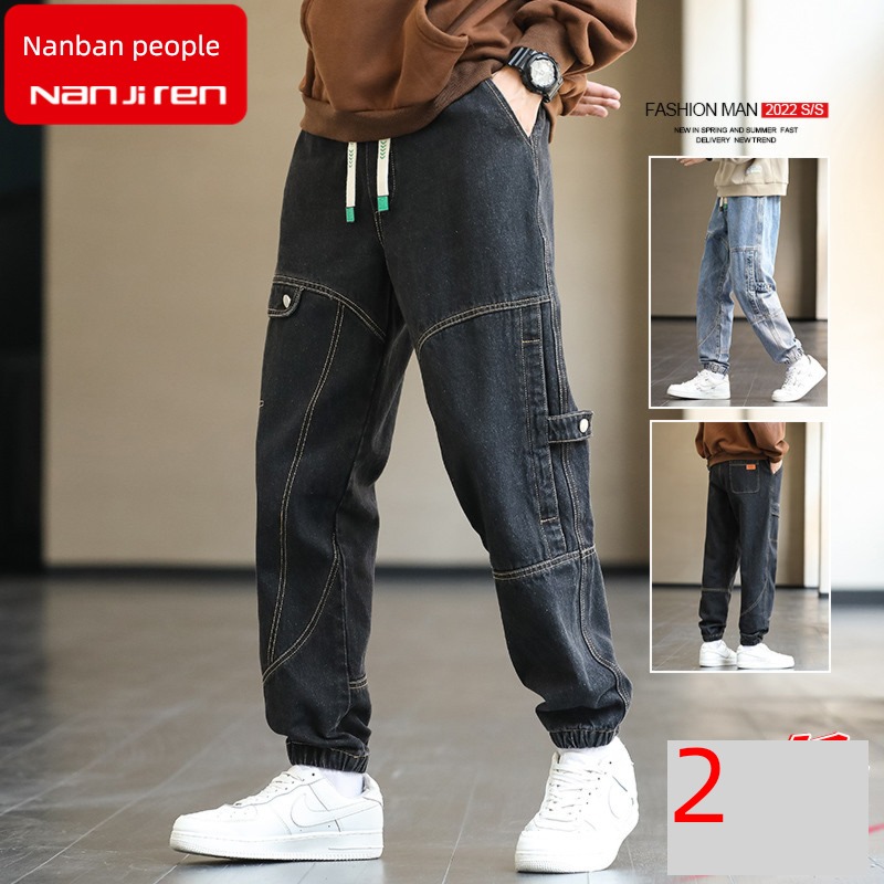 NGGGN Spring and Autumn Men's style work clothes leisure time Jeans