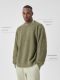 BODYDREAM BM wool twill sweater men round neck pullover sweater texture retro knit sweater trendy